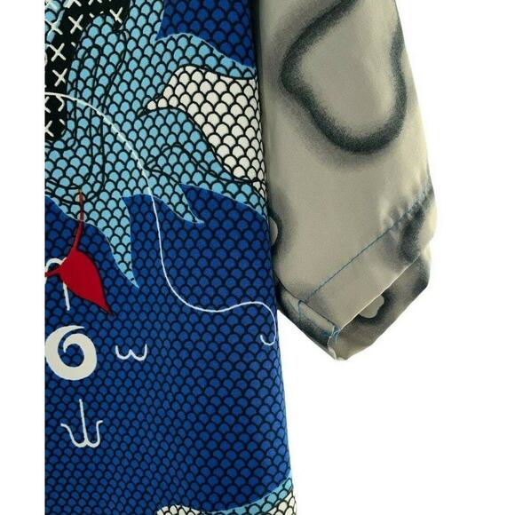 J/E/T Shirt Men's Size Medium Streetwear Multicolor Graphics Buttons Casual Top - Picture 7 of 9